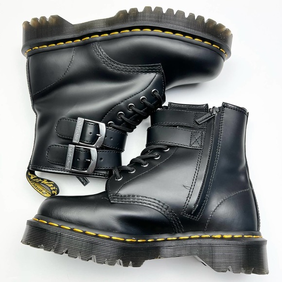 Dr. Martens Black Combat Boots - Picture 6 of 11
